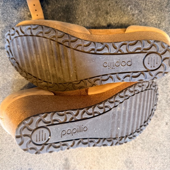 Papillo/Birkenstock Suede "Sand" Mary Janes, Cork Wedge Heels, Size 36. EUC. - Picture 4 of 7